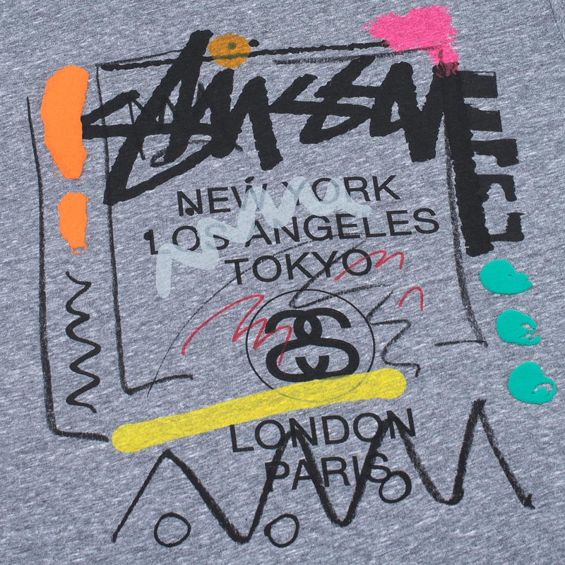 Stussy Женская футболка WT Doodle Cuffed Crew