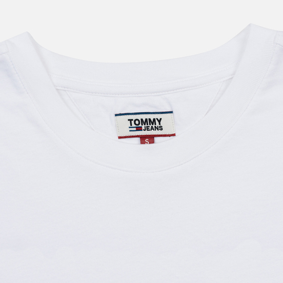 Женская футболка Tommy Jeans Linear Logo Detail Classic White