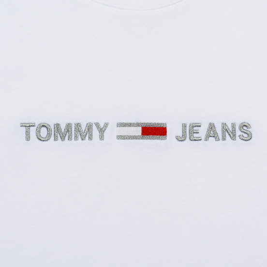Женская футболка Tommy Jeans Linear Logo Detail Classic White
