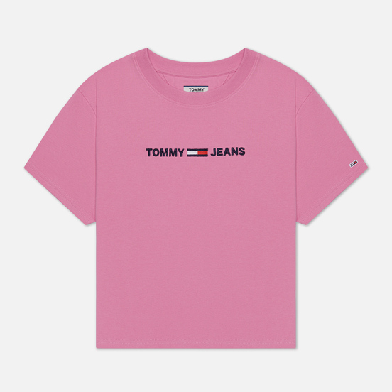 Женская футболка Tommy Jeans Modern Linear Logo Pink Daisy