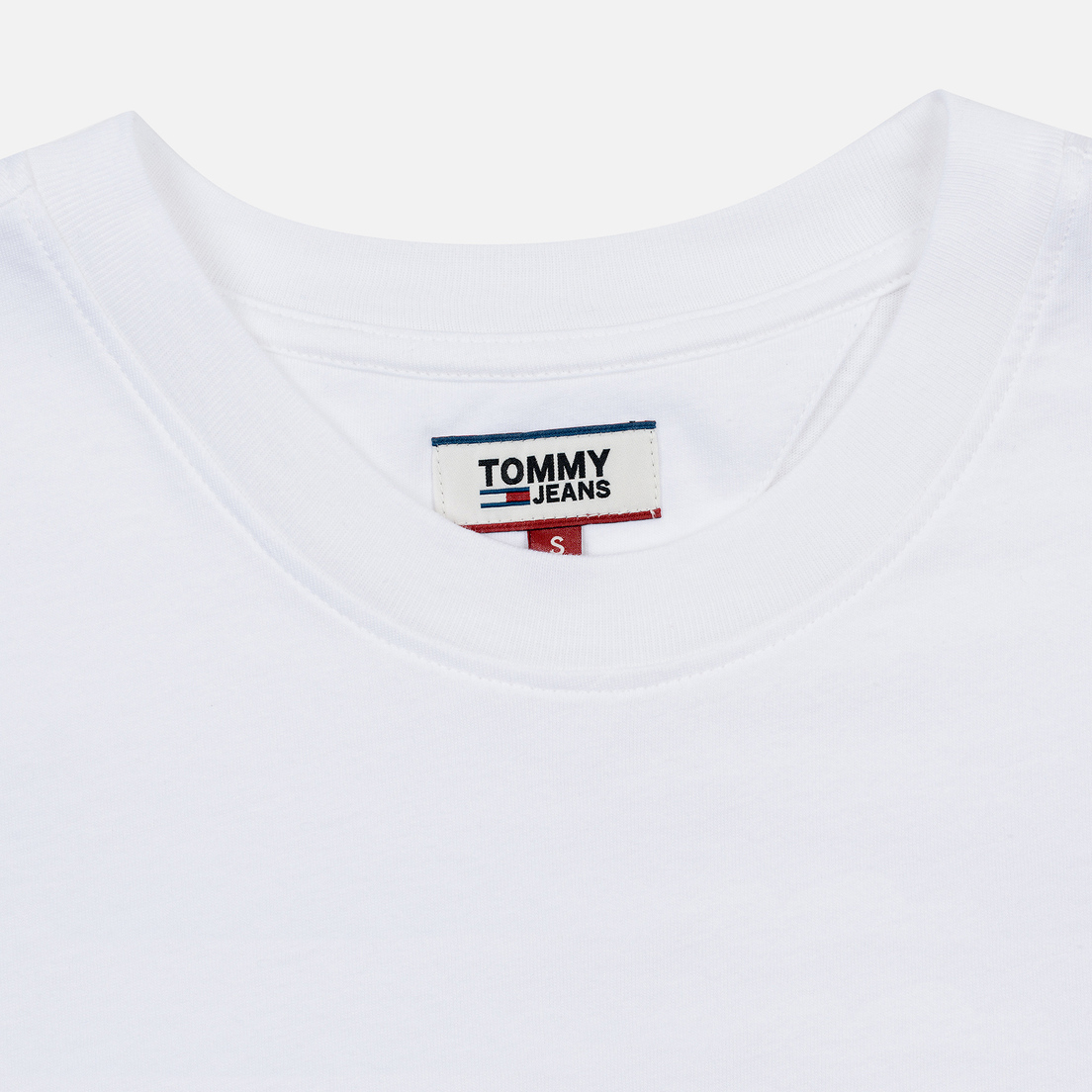 Tommy Jeans Женская футболка Small Logo Text 1985 Cropped Fit