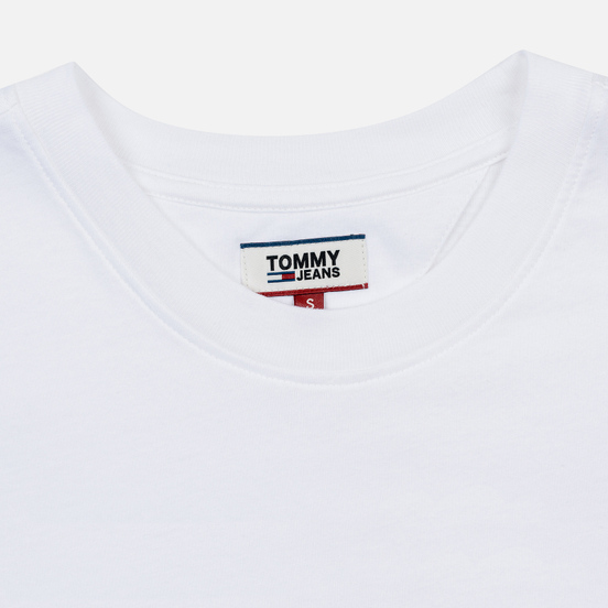 Женская футболка Tommy Jeans Small Logo Text 1985 Cropped Fit Classic White