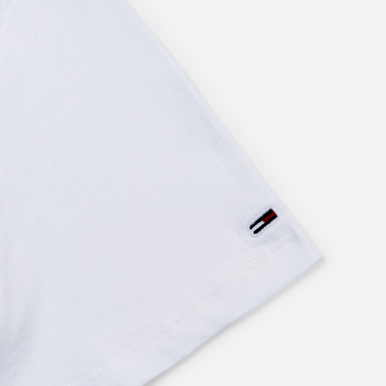 Женская футболка Tommy Jeans Small Logo Text 1985 Cropped Fit Classic White