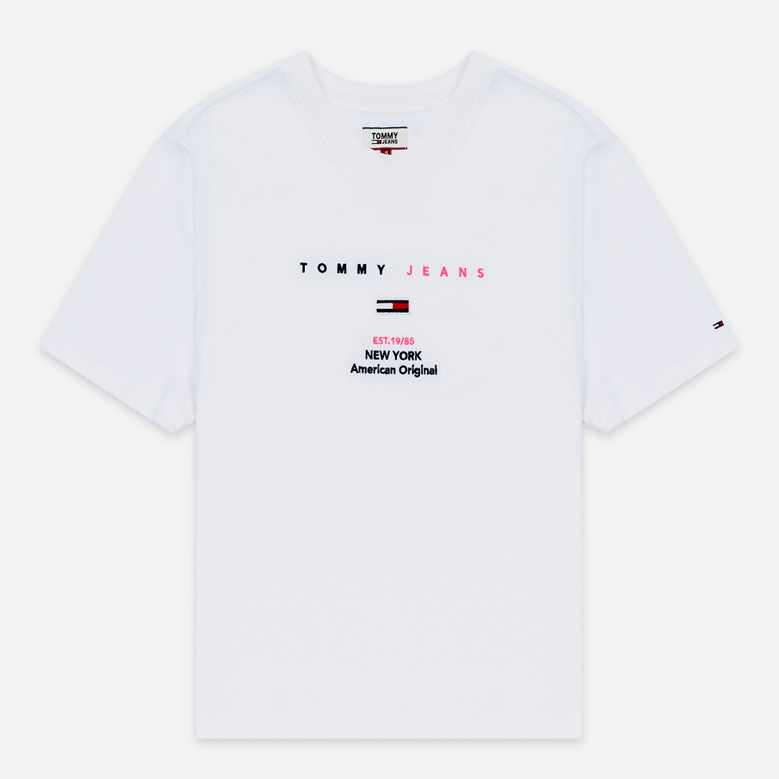 Tommy Jeans Женская футболка Small Logo Text 1985 Cropped Fit