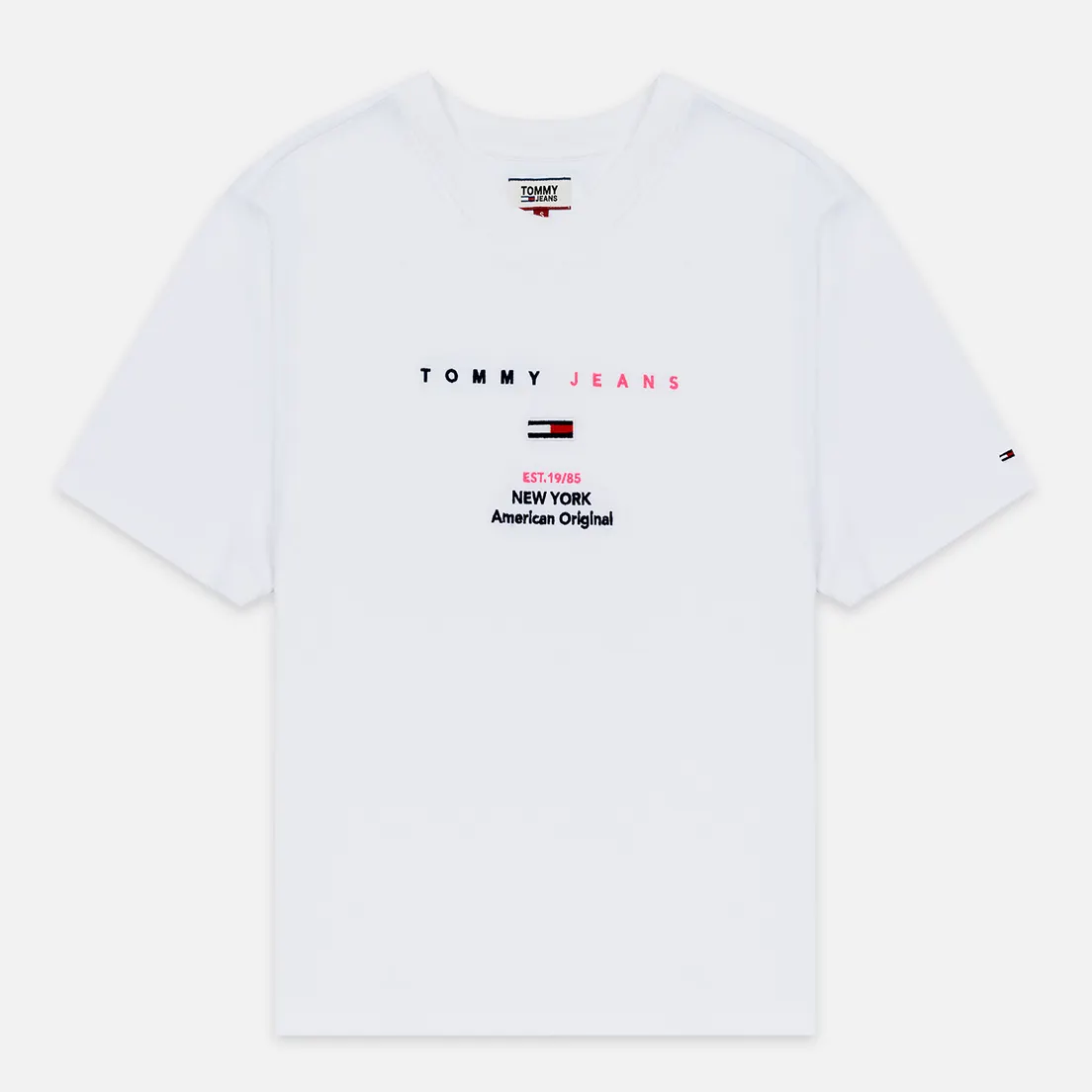 Tommy Jeans Женская футболка Small Logo Text 1985 Cropped Fit