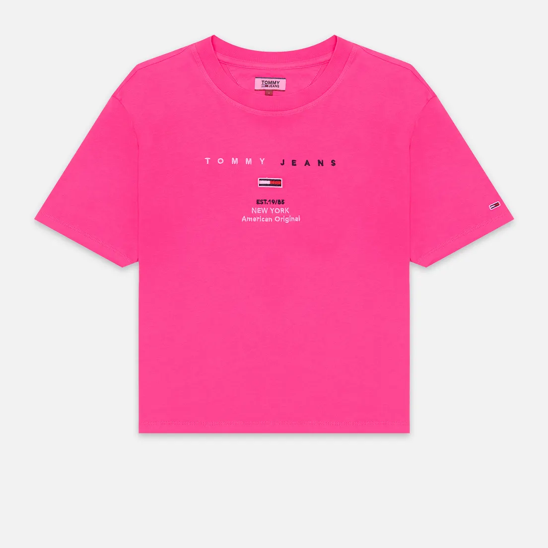 Tommy Jeans Женская футболка Small Logo Text 1985 Cropped Fit