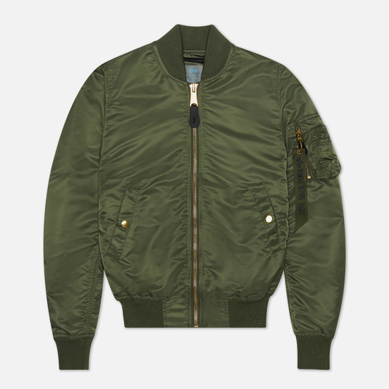 Женская куртка бомбер Alpha Industries MA-1 VF LW Sage Green/Gold