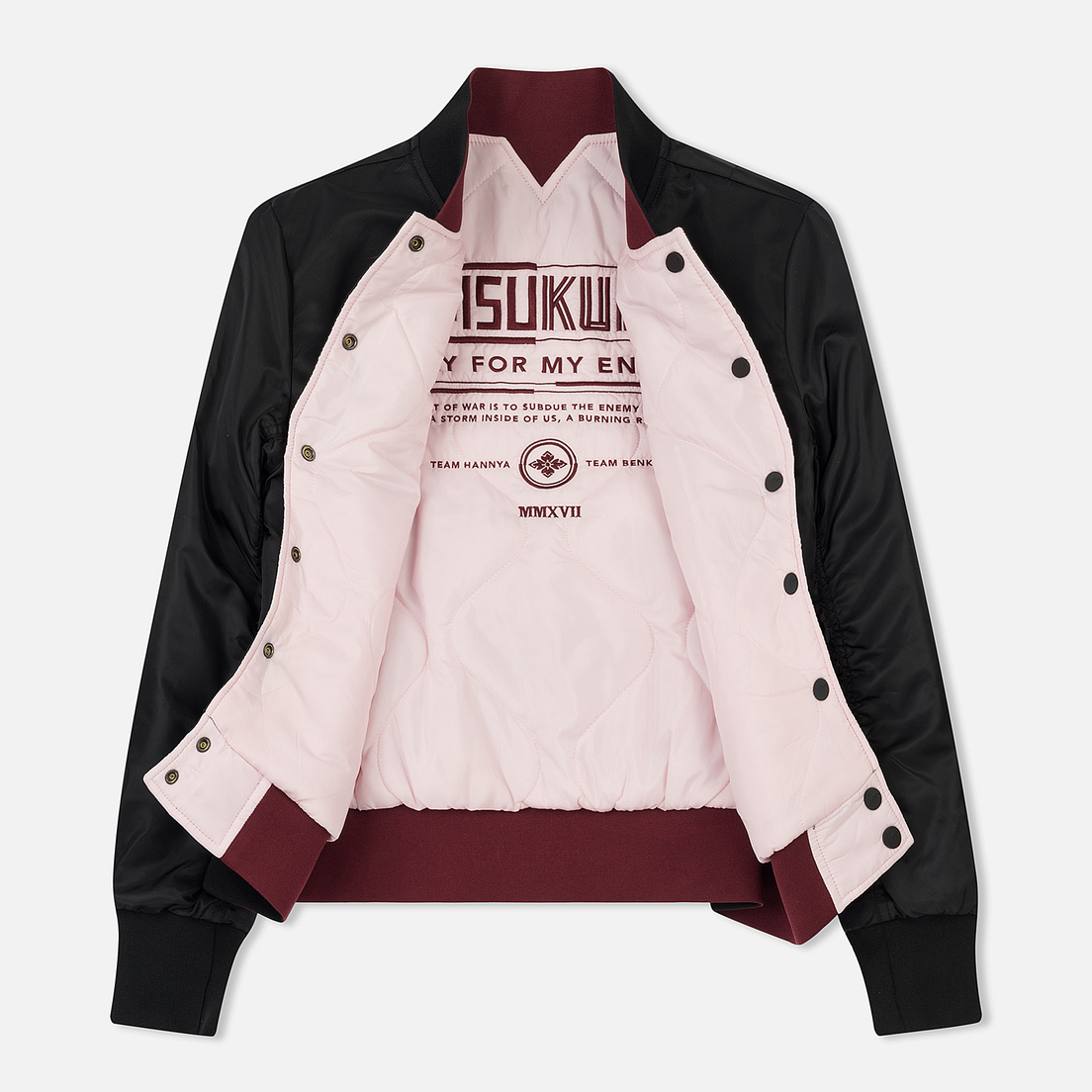 Evisu Женская куртка бомбер Evisukuro Reversible Color Blocking Padded