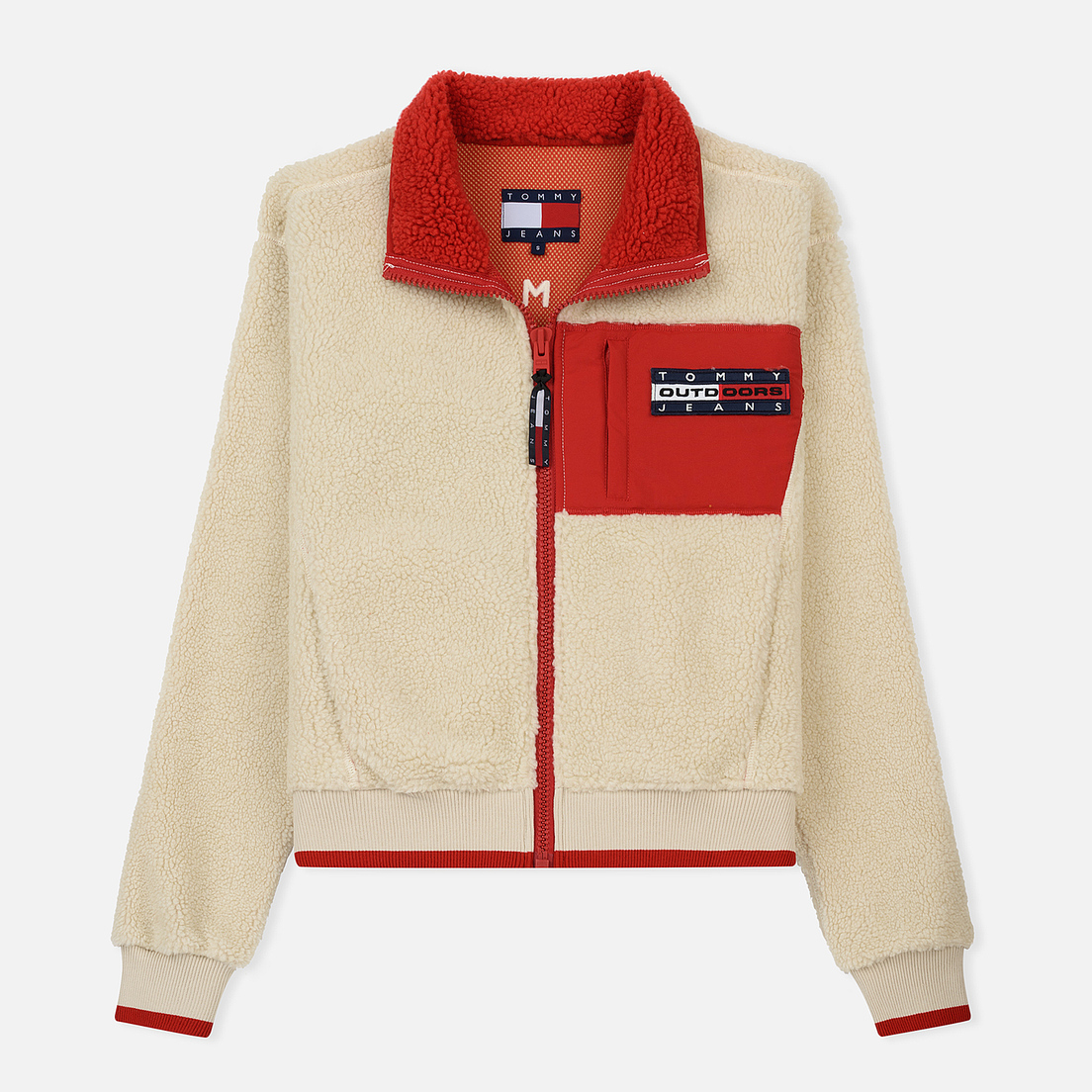 tommy jeans outdoors sherpa bomber