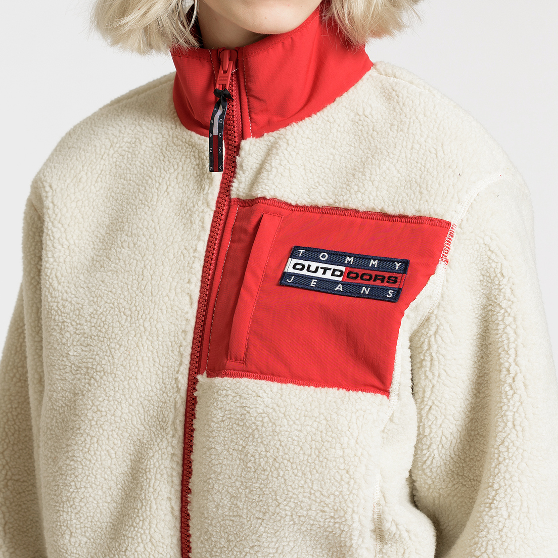 tommy jeans outdoors sherpa bomber