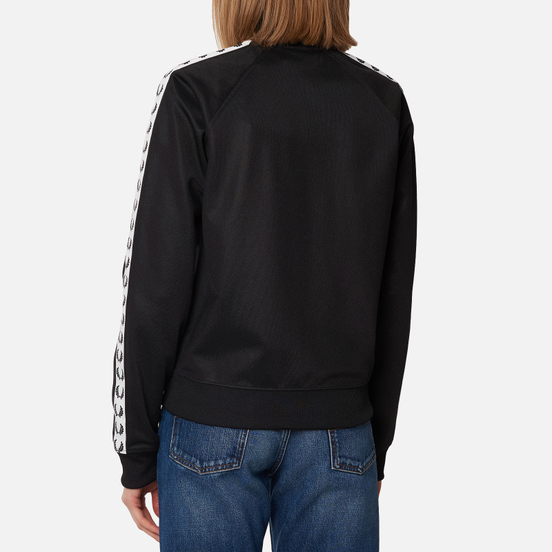 Женская олимпийка Fred Perry Sports Authentic Taped Track Black/White