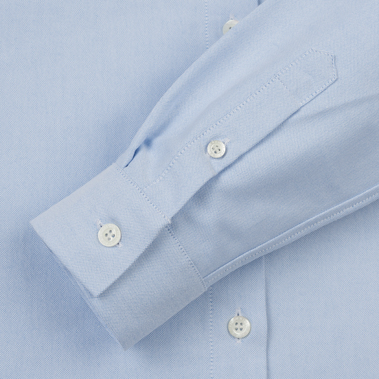 Женская рубашка Maison Kitsune Oxford Tricolor Fox Patch Classic Light Blue