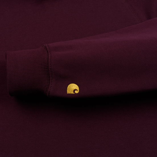 Женская толстовка Carhartt WIP W' Chasy Hooded 9.1 Oz Merlot/Gold