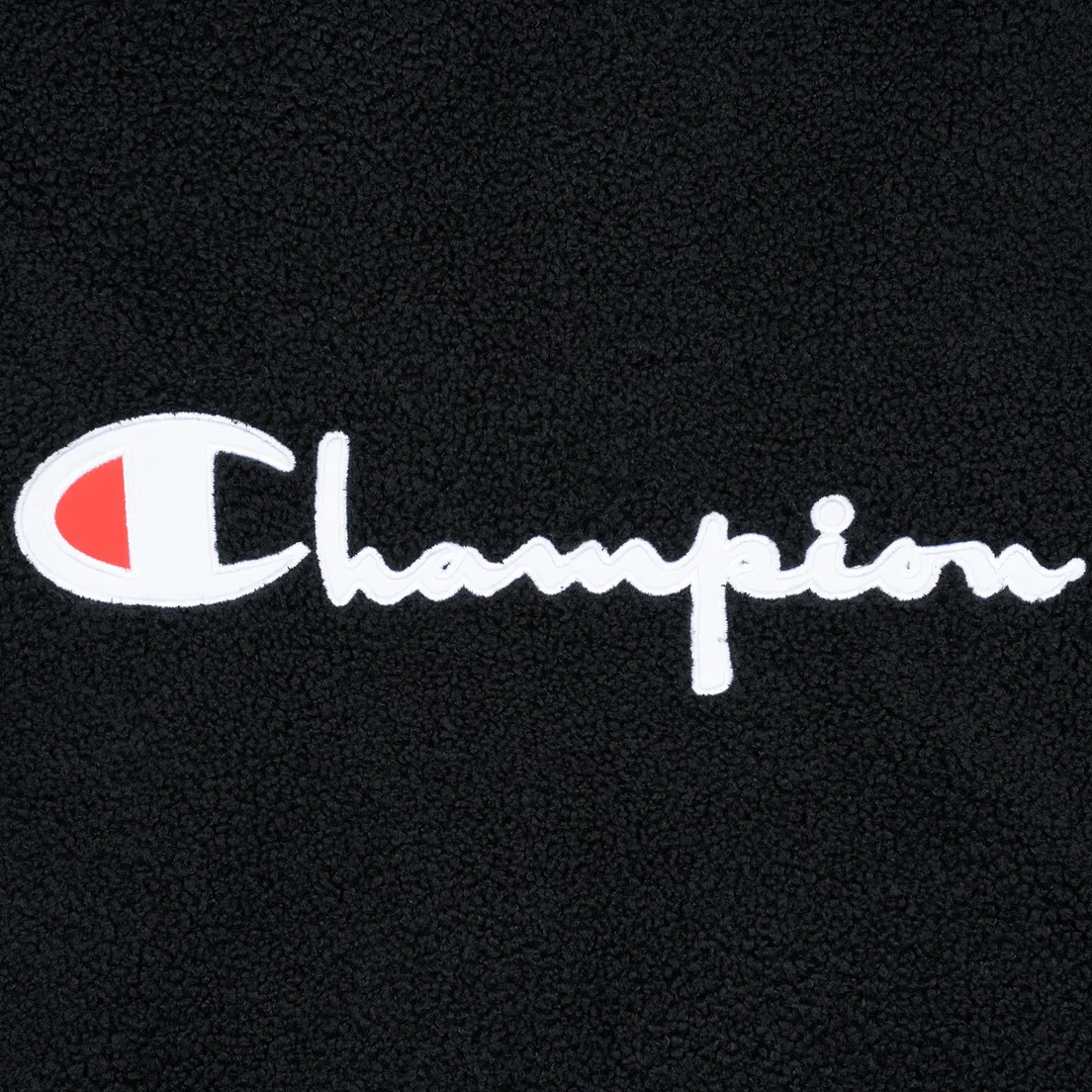 Champion Reverse Weave Женская толстовка Big Script Hooded Lamb Effect Bonded