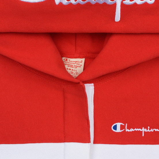 Женская толстовка Champion Reverse Weave Big Script Hooded Racing Red/White/Navy