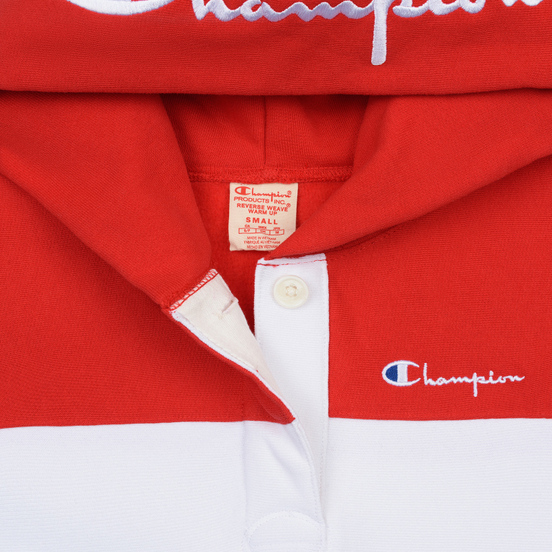Женская толстовка Champion Reverse Weave Big Script Hooded Racing Red/White/Navy