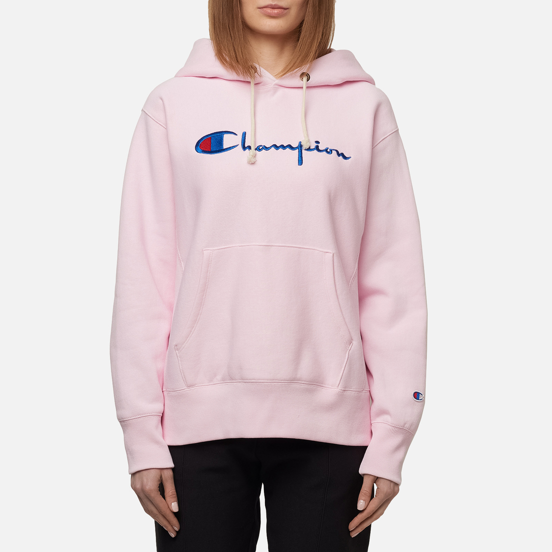 champion script sleeve hoodie
