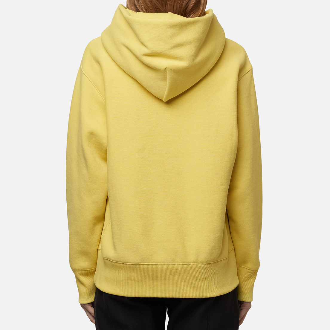 champion reverse weave yellow hoodie