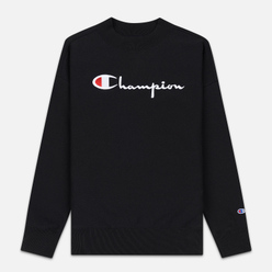 Женская толстовка Champion Reverse Weave Big Script Oversize Crew Neck Black