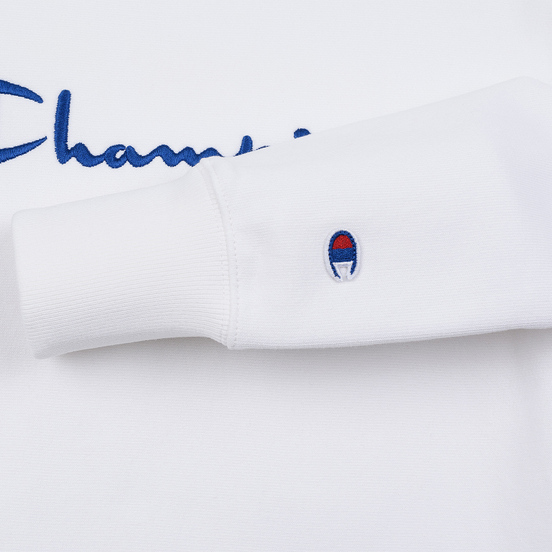 Женская толстовка Champion Reverse Weave Big Script Oversize Crew Neck White