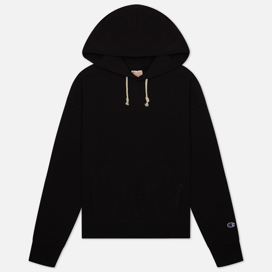 Женская толстовка Champion Reverse Weave Logo Sleeve Hoodie Black