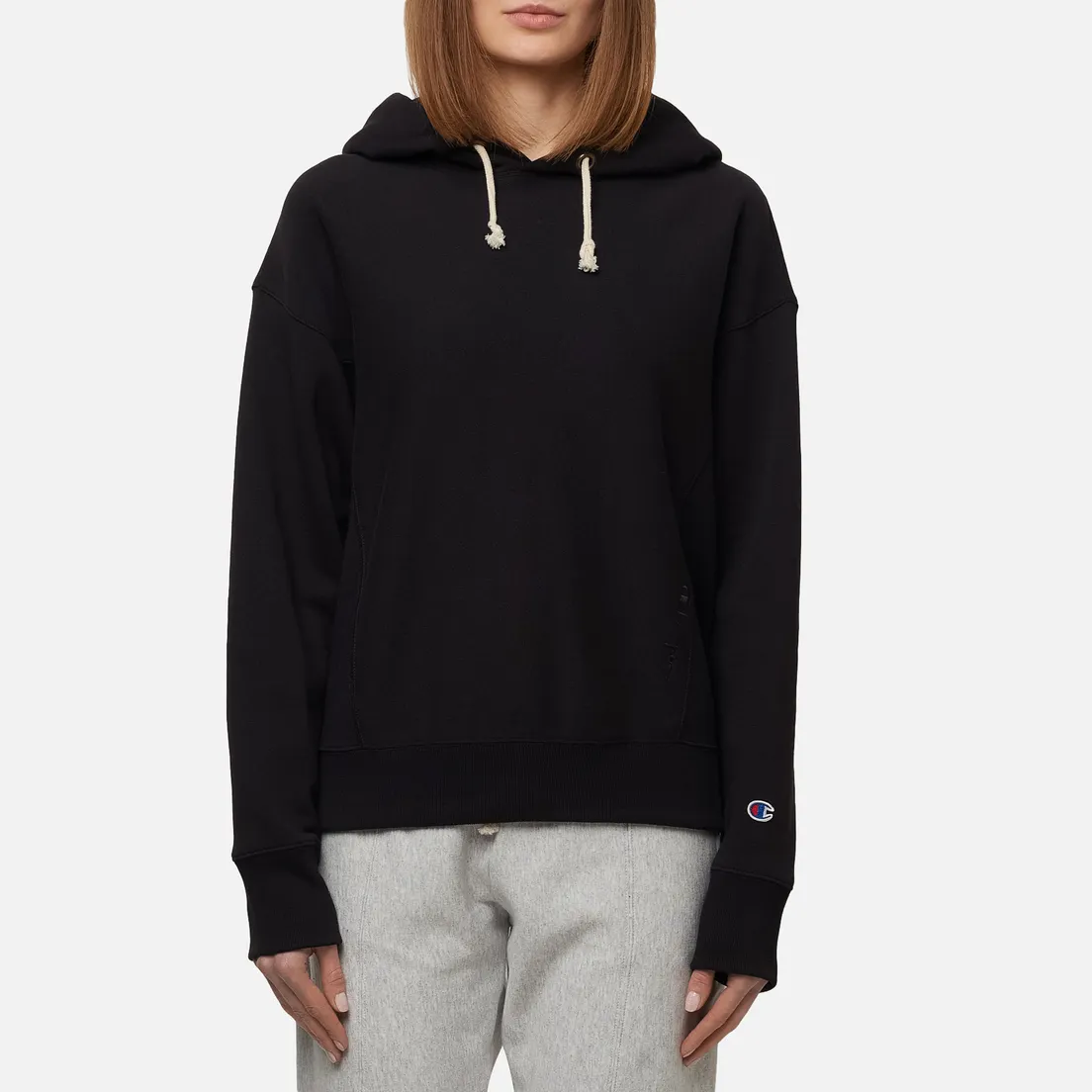 Champion Reverse Weave Женская толстовка Logo Sleeve Hoodie