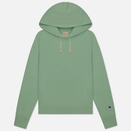 Женская толстовка Champion Reverse Weave Logo Sleeve Hoodie Lime Green