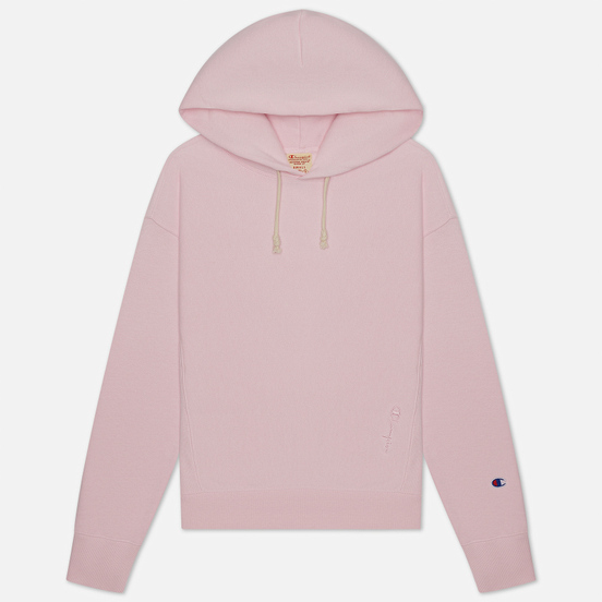 Женская толстовка Champion Reverse Weave Logo Sleeve Hoodie Pink