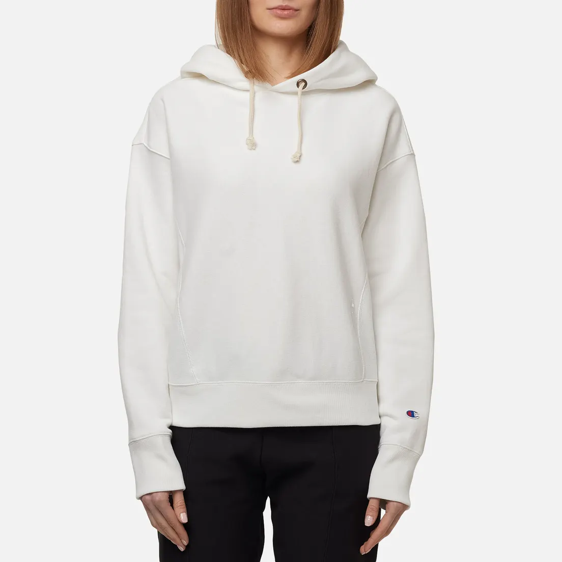 Champion Reverse Weave Женская толстовка Logo Sleeve Hoodie
