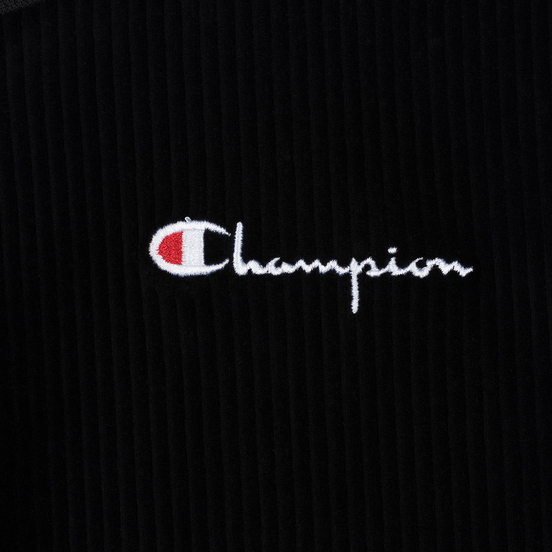 Женская толстовка Champion Reverse Weave Logo Tape Crew Neck Black