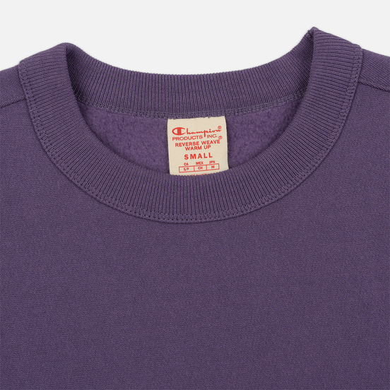 Женская толстовка Champion Reverse Weave Sleeve Logo Crew Neck Mulled Grape