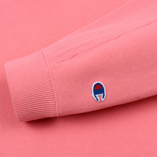 Женская толстовка Champion Reverse Weave Sleeve Logo Crew Neck Pink