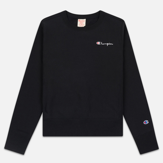 Женская толстовка Champion Reverse Weave Small Script Crew Neck Black