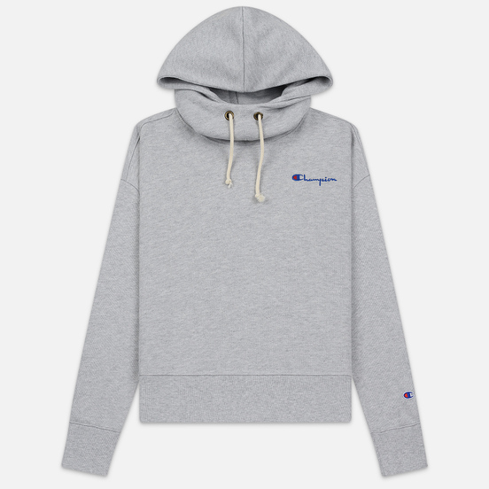 Женская толстовка Champion Reverse Weave Small Script Hooded Light Grey