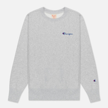 Женская толстовка Champion Reverse Weave Small Script & Logo Sleeve Crew Neck Light Grey фото- 0