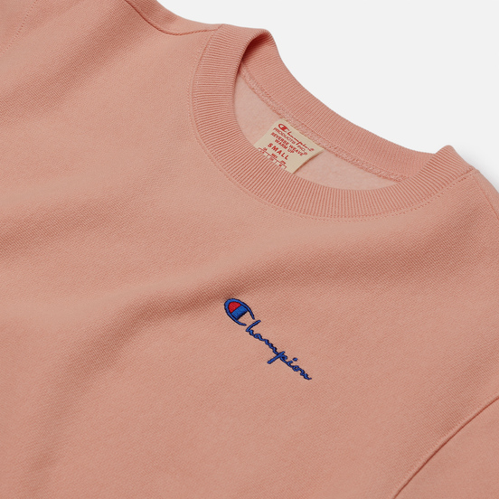 Женская толстовка Champion Reverse Weave Small Script & Logo Sleeve Crew Neck Peach