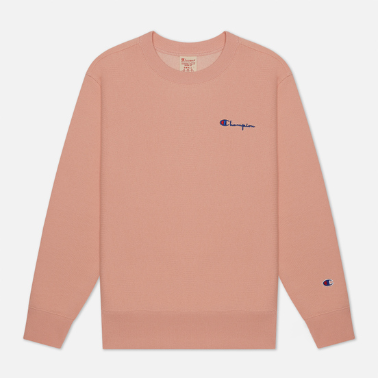 Женская толстовка Champion Reverse Weave Small Script & Logo Sleeve Crew Neck Peach