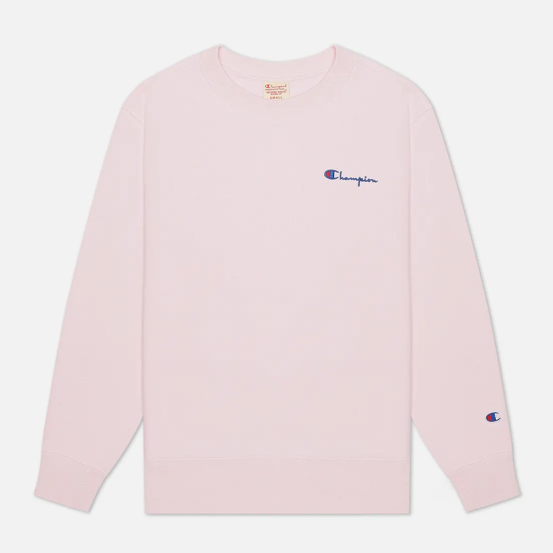 Champion Reverse Weave Женская толстовка Small Script & Logo Sleeve Crew Neck