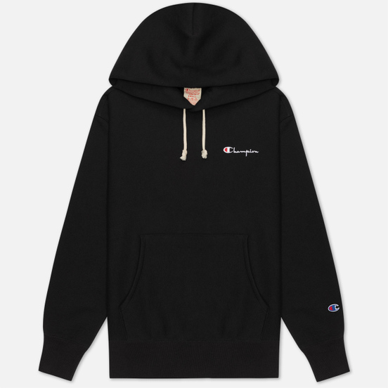 Женская толстовка Champion Reverse Weave Small Script & Logo Sleeve Hoodie Black