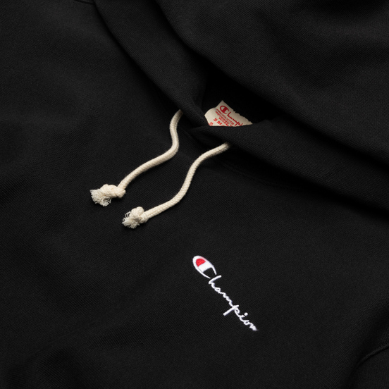 Женская толстовка Champion Reverse Weave Small Script & Logo Sleeve Hoodie Black