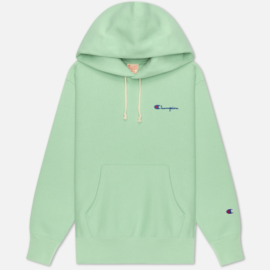 Женская толстовка Champion Reverse Weave Small Script & Logo Sleeve Hoodie Green