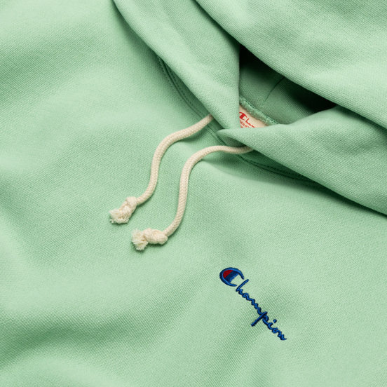 Женская толстовка Champion Reverse Weave Small Script & Logo Sleeve Hoodie Green
