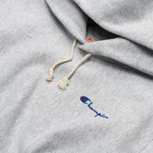 Женская толстовка Champion Reverse Weave Small Script & Logo Sleeve Hoodie Light Grey фото- 1