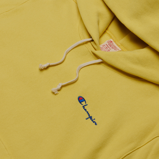 Женская толстовка Champion Reverse Weave Small Script & Logo Sleeve Hoodie Yellow