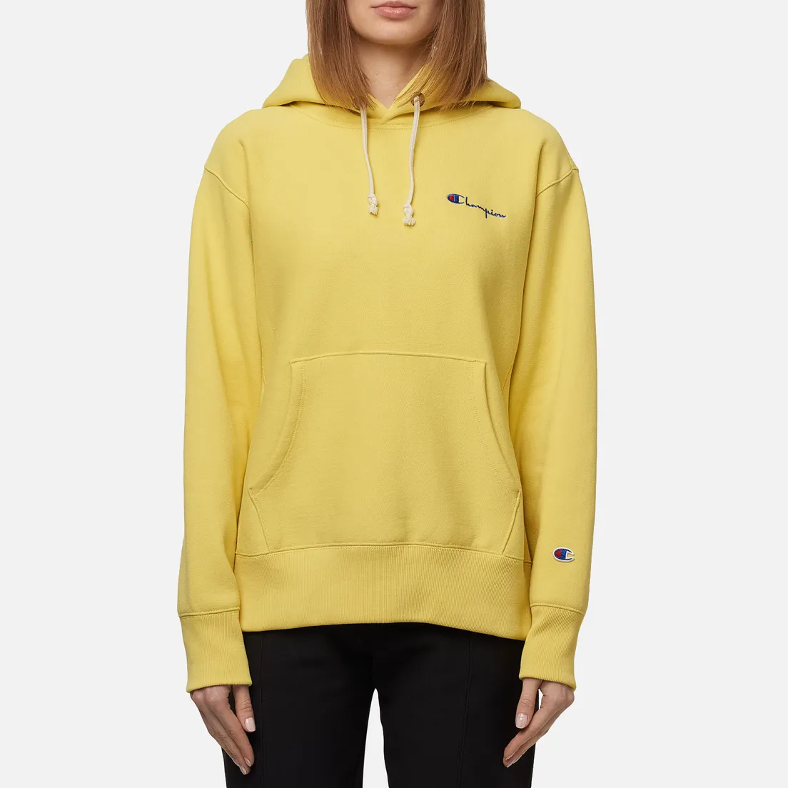 Champion Reverse Weave Женская толстовка Small Script & Logo Sleeve Hoodie