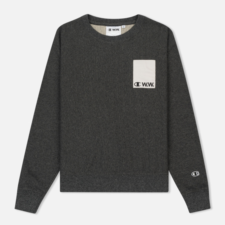 Женская толстовка Champion Reverse Weave x Wood Wood Nova Black Melange