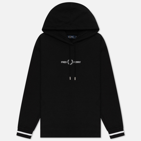 Женская толстовка Fred Perry Embroidered Hoodie Black