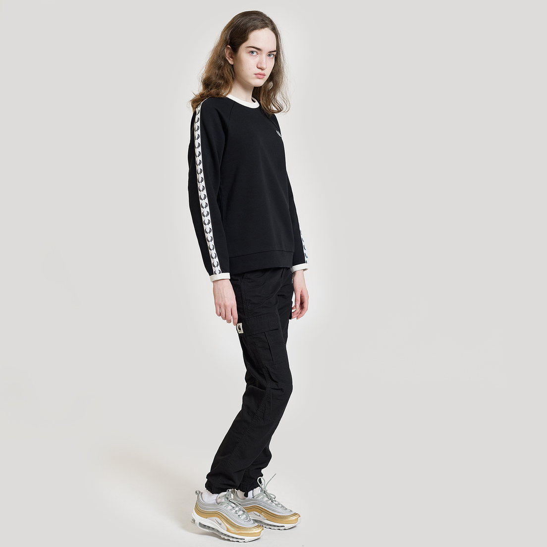 Fred Perry Женская толстовка Laurel Taped Crew Neck