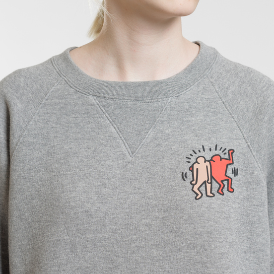 Женская толстовка Lacoste x Keith Haring Print Crew Neck Grey Chine