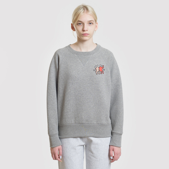 Женская толстовка Lacoste x Keith Haring Print Crew Neck Grey Chine